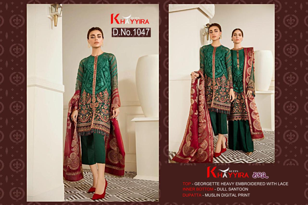 PAKISTANI SUITS D NO 1047 BY KHAYYIRA